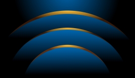 蓝色抽象半圆环背景素材下载
