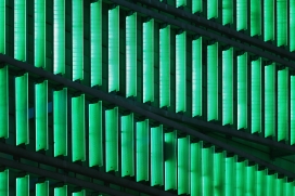 绿色瓦片幕墙装饰图
