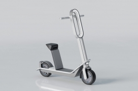 可以变成一辆小型自行车的时尚脚踏滑板车，满足灵活的通勤需求