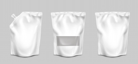 白色透明塑料牛奶包装袋素材下载