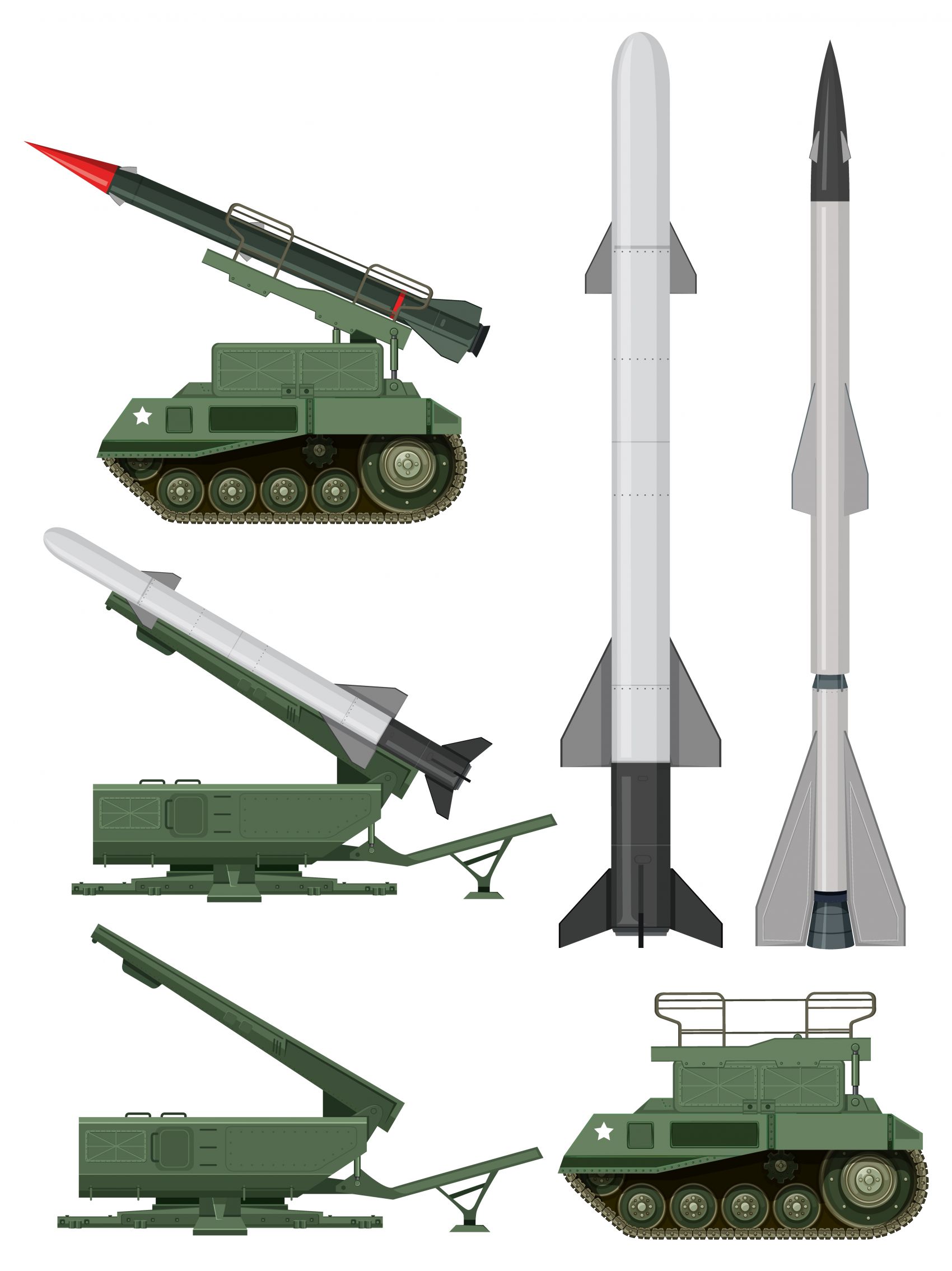 卡通军用导弹发射器集合素材图片