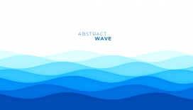 抽象流动的蓝色波浪运动背景线条风格