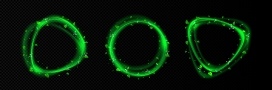 绿色炫光光圈光环素材下载
