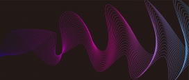蓝紫色波浪流动曲线背景素材下载