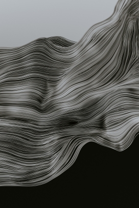 叠加的黑色细丝抽象背景图