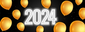 2024跨年氢气球素材