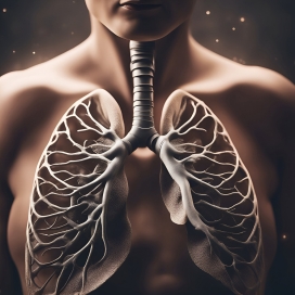 逼真的人体心肺肺部图