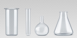 透明的白色实验室器皿试管素材