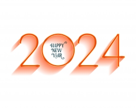 2024镂空新年快乐素材