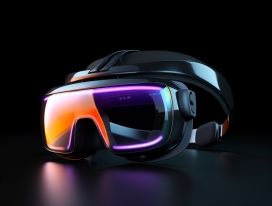 现代科幻色彩的VR眼镜