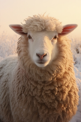冬季大山羊摄影图