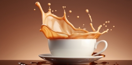 飞溅的咖啡液体液态图