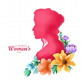 国际三八妇女节插画风海报