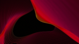 抽象红色曲线几何图形背景