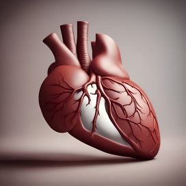 逼真的人体心脏器官图