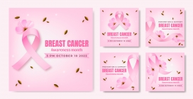 粉红色乳腺癌卡片海报