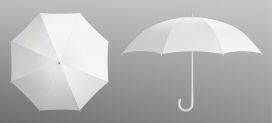 两款白色遮阳伞