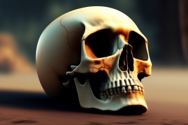 AI创作的人体头骨骷髅