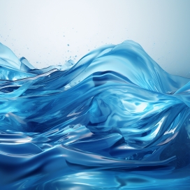动感运动的蓝色冰水