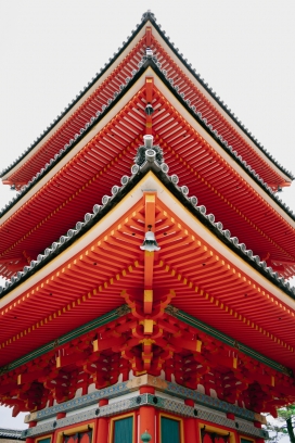 中国风古式凉亭飞檐建筑夜景图片