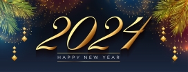 2024金色新年祝福字体