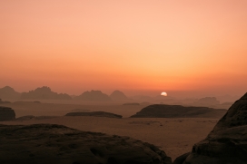 日落黄昏夕阳图