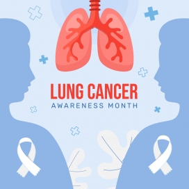 LUNG CANCER肺部癌症疾病卡通宣传素材