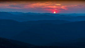 大山里的夕阳美景