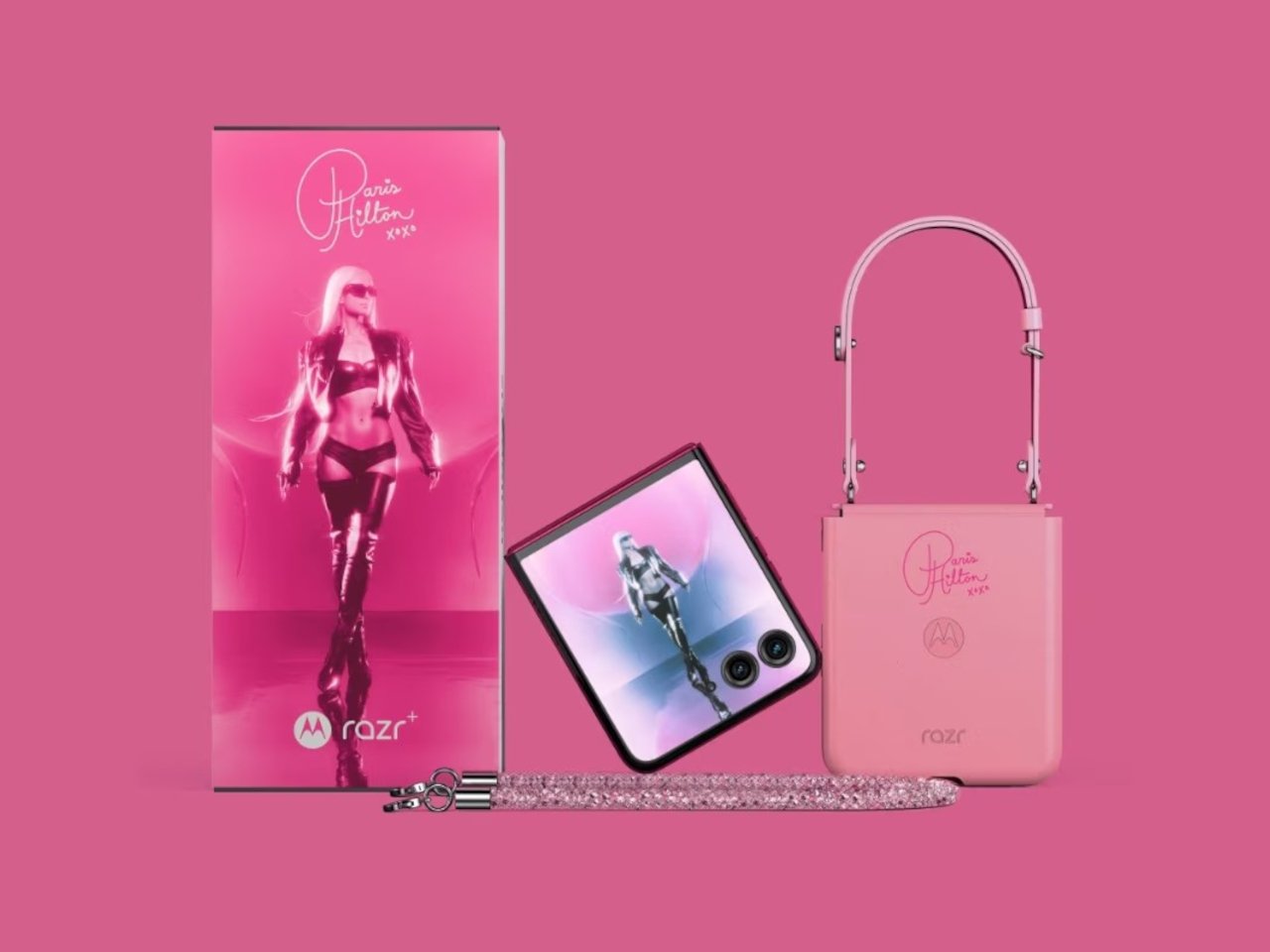 试图让艳粉色再次流行起来的摩托罗拉RAZR+折叠折屏手机---酷图编号2