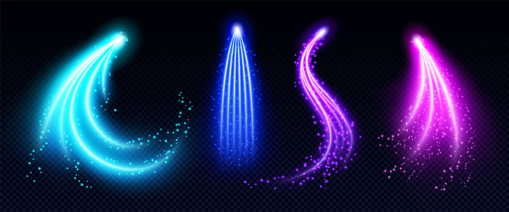 四款多彩光粒子图片