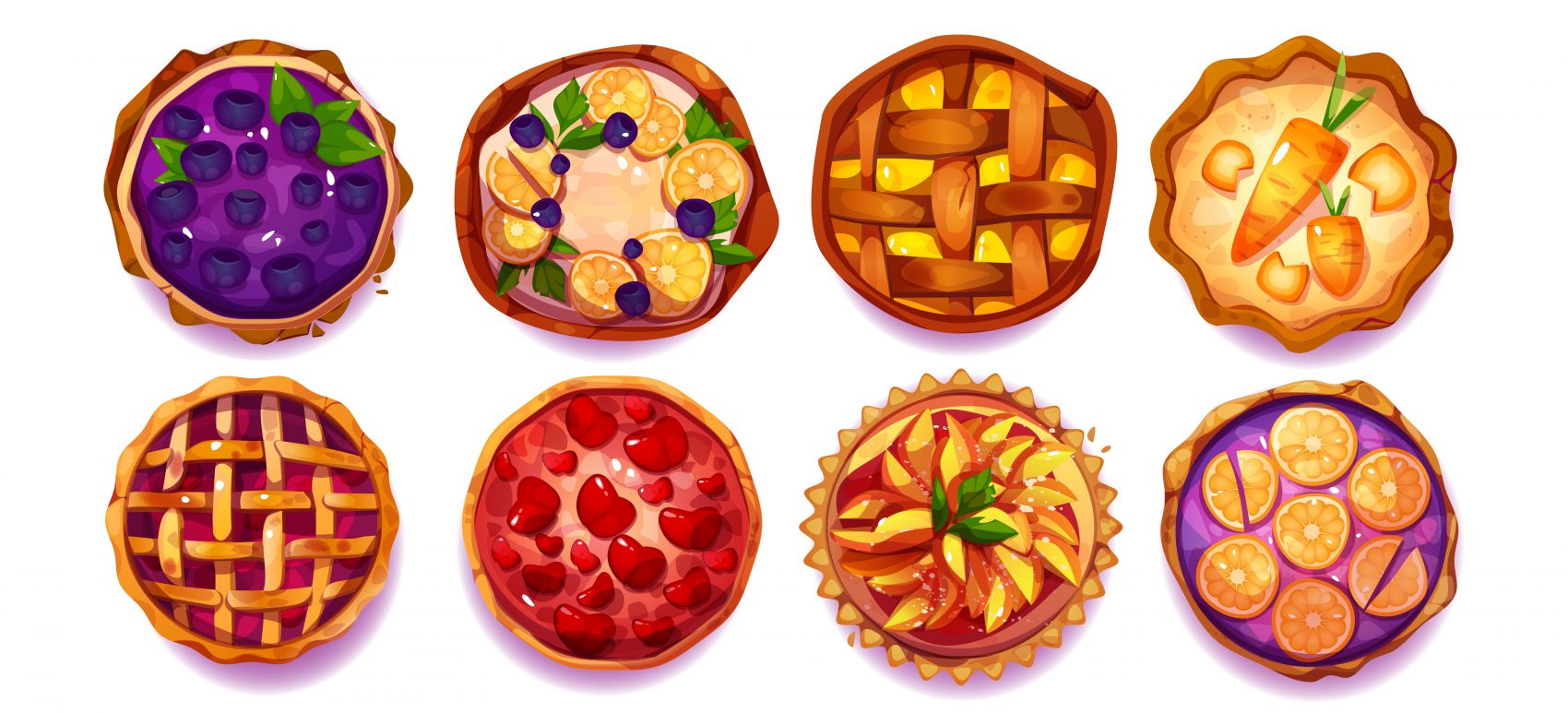 八款时尚美味披萨素材图片