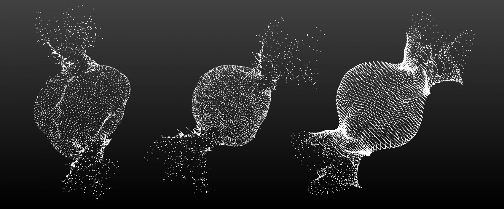 三款白色粒子爆发效应点球爆炸图片