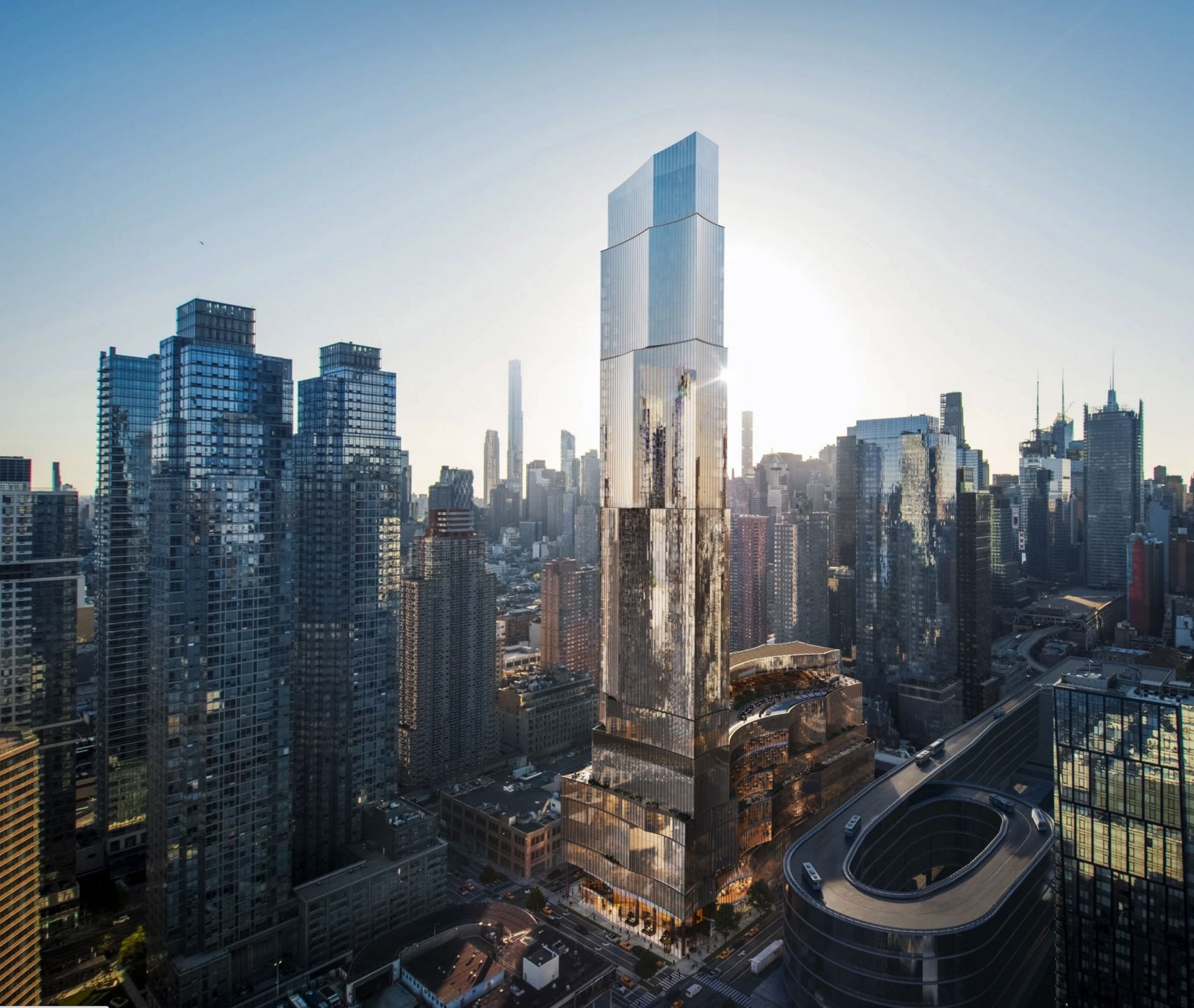 CetraRuddy用“和谐波浪”更新了纽约赌场摩天大楼的设计图片