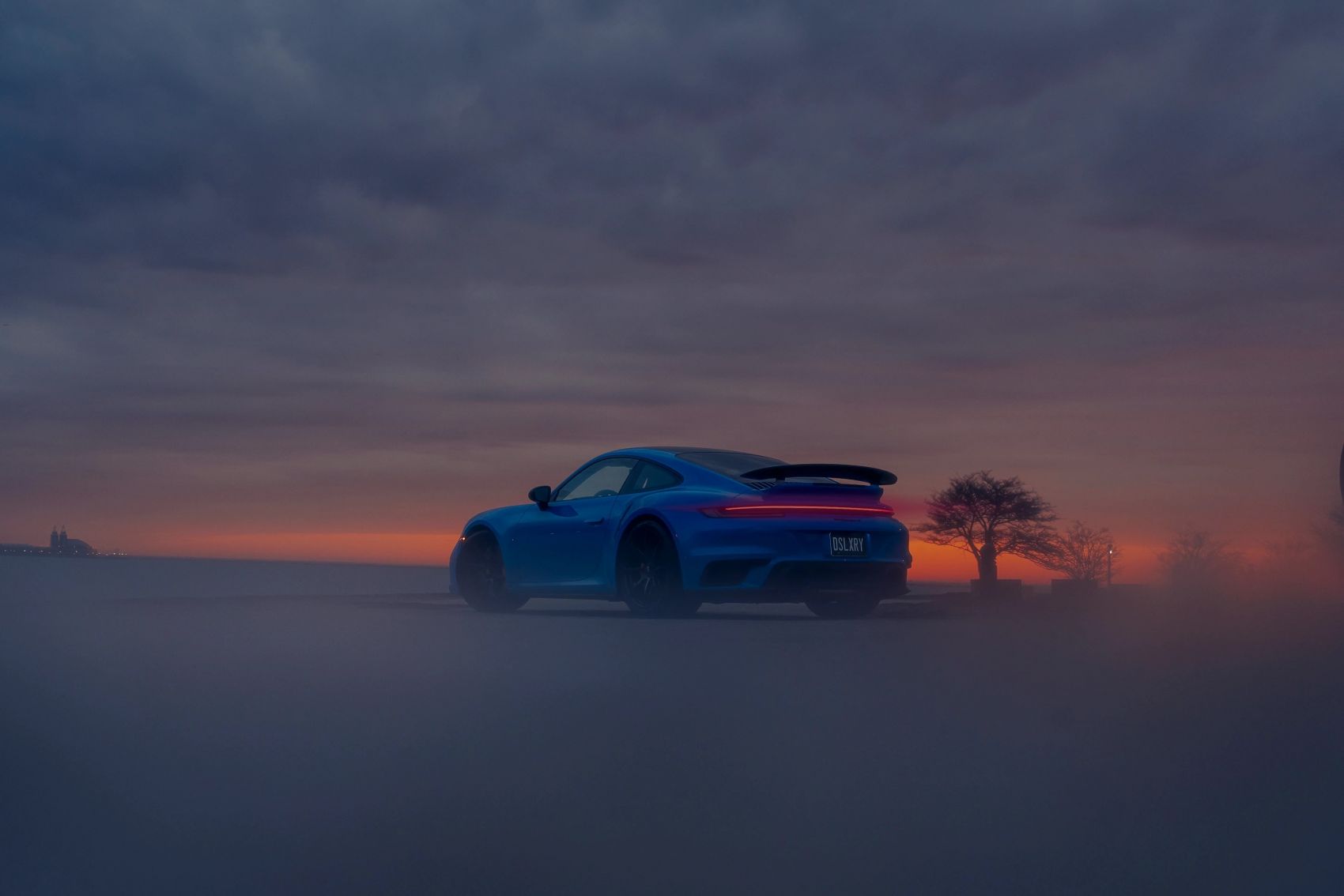 Porsche 911 Turbo S-蓝色保时捷911 Turbo S汽车摄影图片