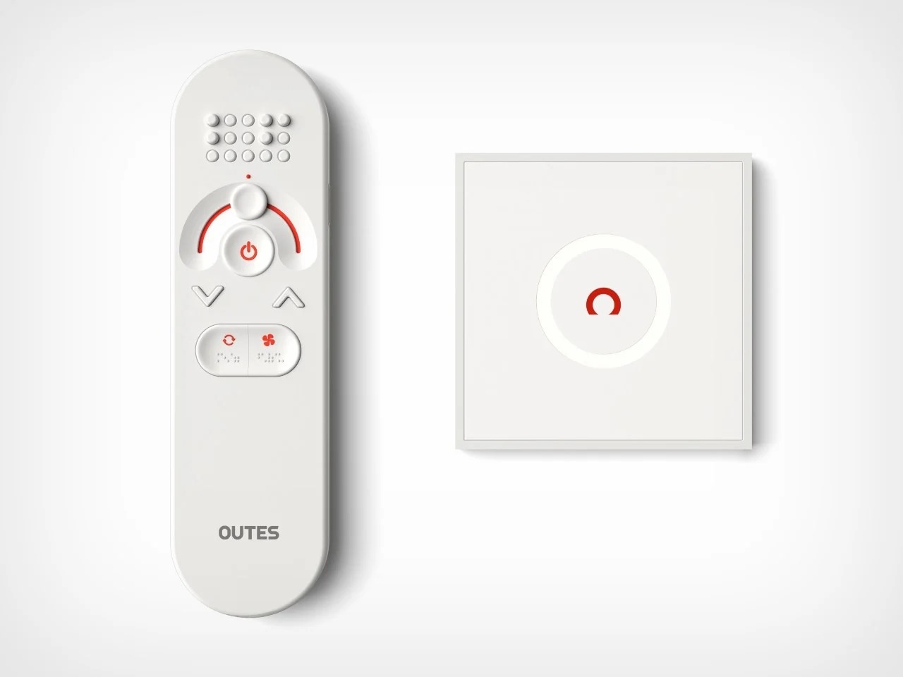 一个平滑滑块+盲文显示的盲人友好交流遥控器图片