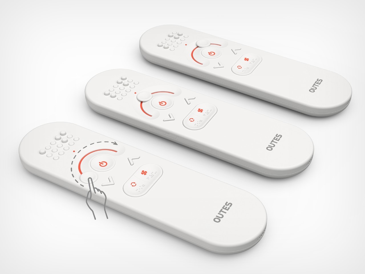 一个平滑滑块+盲文显示的盲人友好交流遥控器---酷图编号4