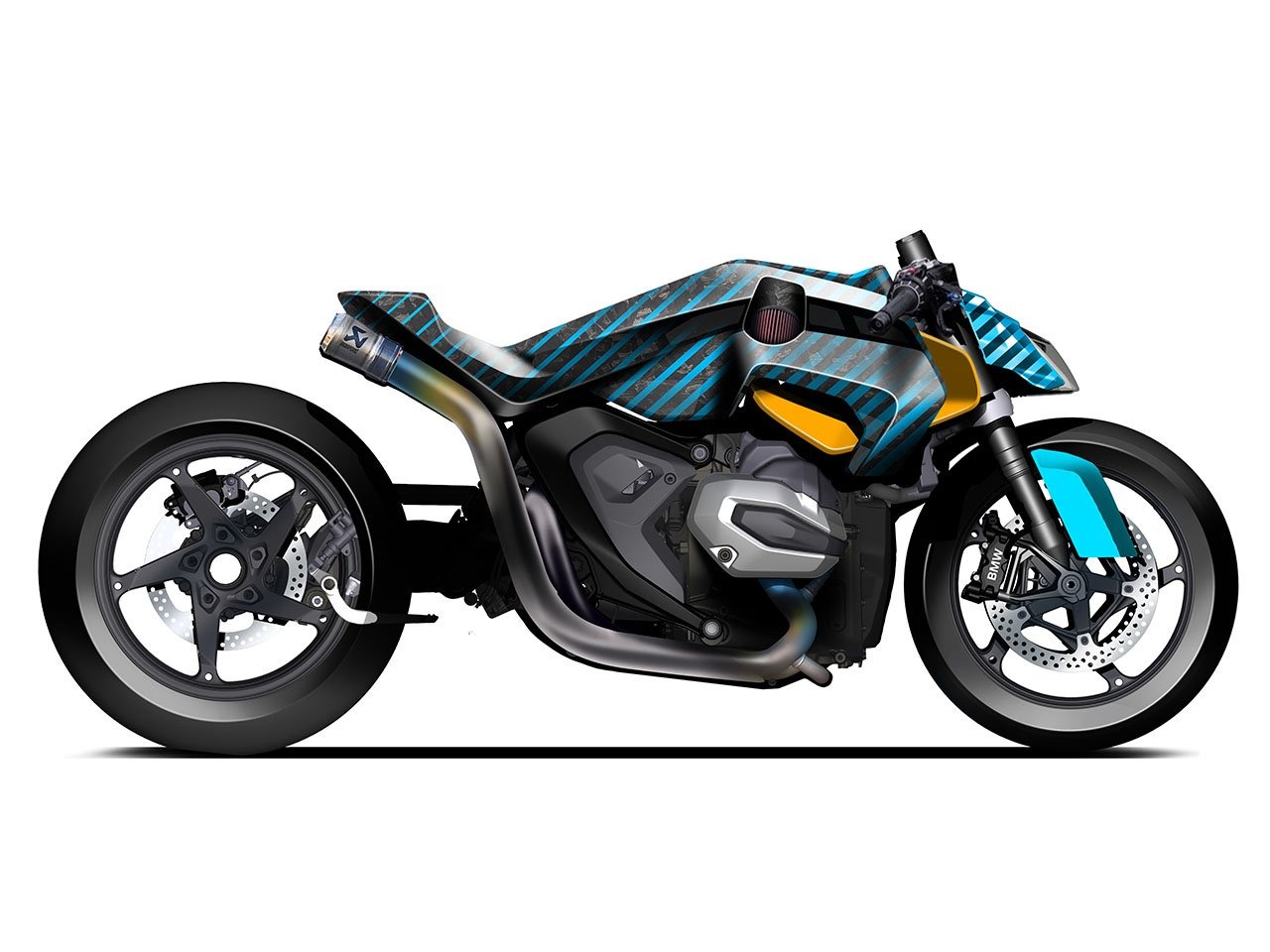 R1300r摩托车-宝马汽车推出专为短距离冲刺而设计的氧化亚氮发动机摩托车---酷图编号12