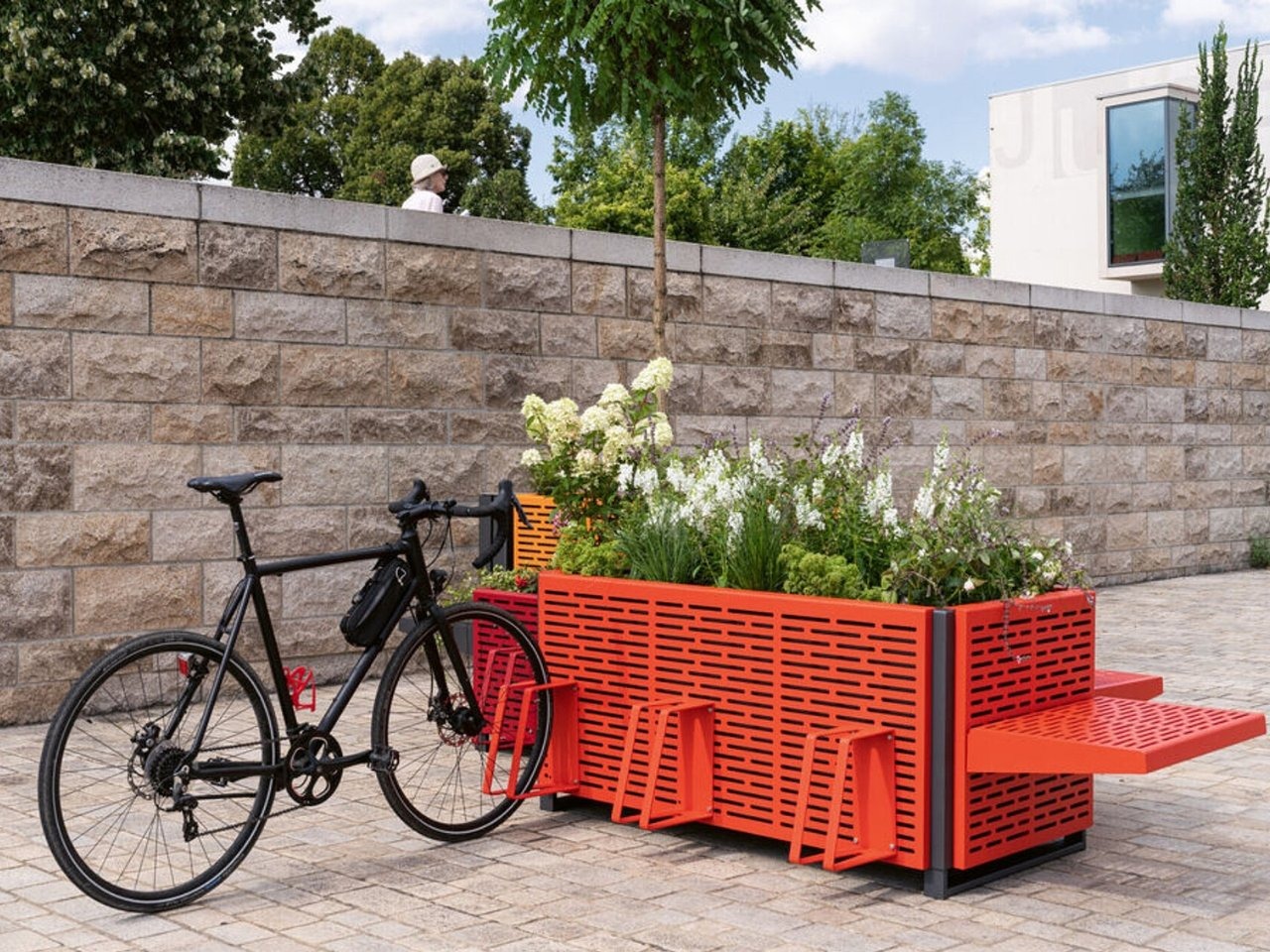 城市空间街道彩色模块化花盆设施---酷图编号9