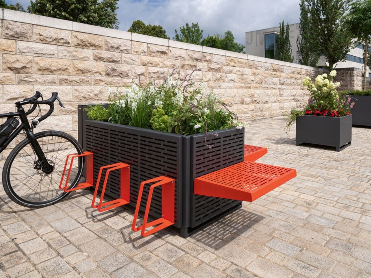 城市空间街道彩色模块化花盆设施---酷图编号8