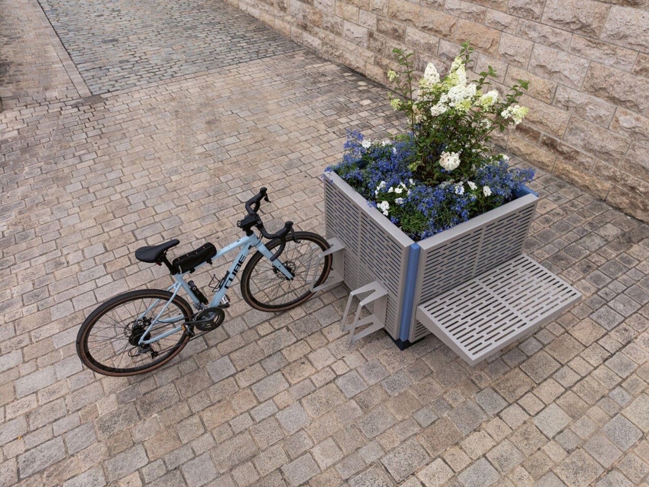 城市空间街道彩色模块化花盆设施---酷图编号4