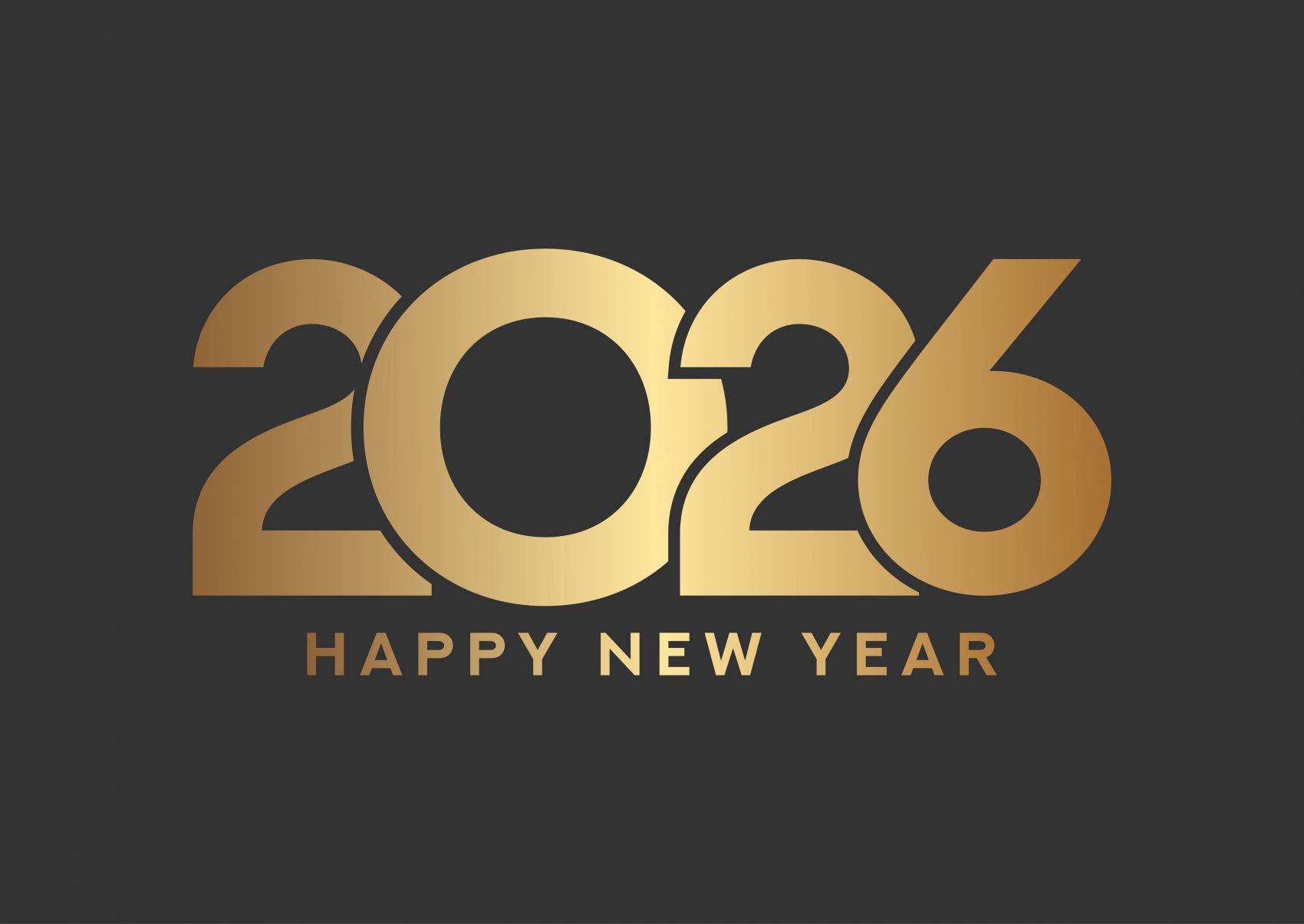 新年2026金色艺术字设计图片
