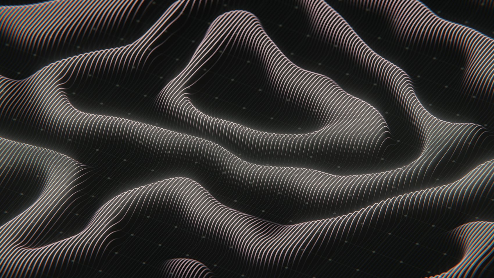 黑白线条构成的动态波浪图案图片