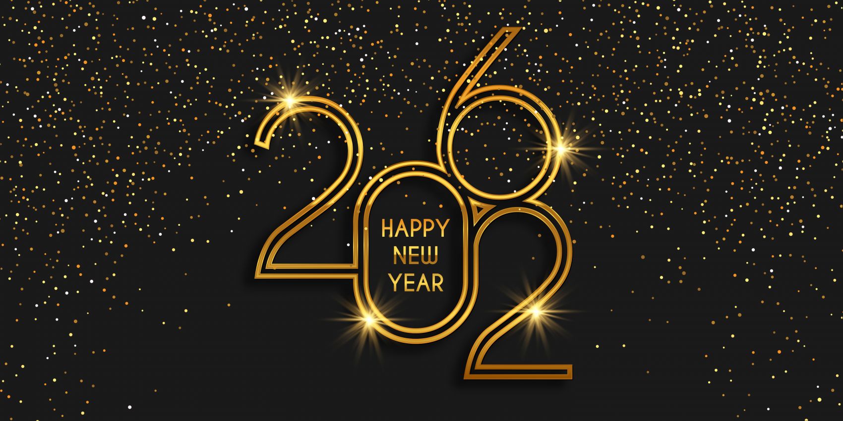 2026新年金色艺术立体跨年字设计图片