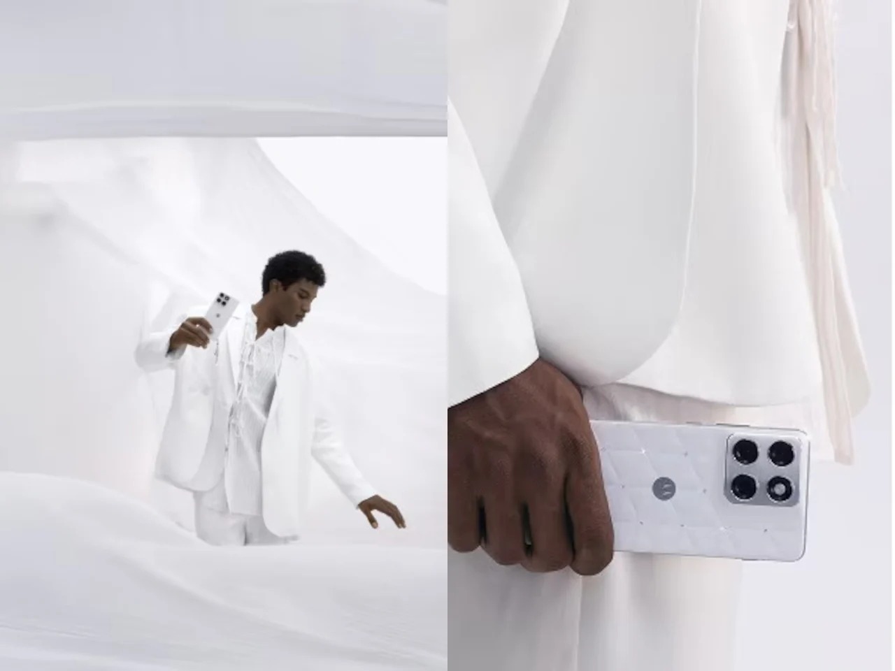 采用施华洛世奇饰钉彰显潘通2026年色彩的摩托罗拉EDGE 70手机---酷图编号2