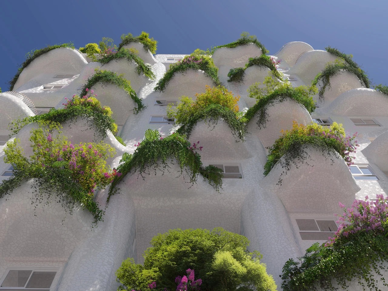 灵感来自高迪有104个绿色阳台的21层塔楼---酷图编号3