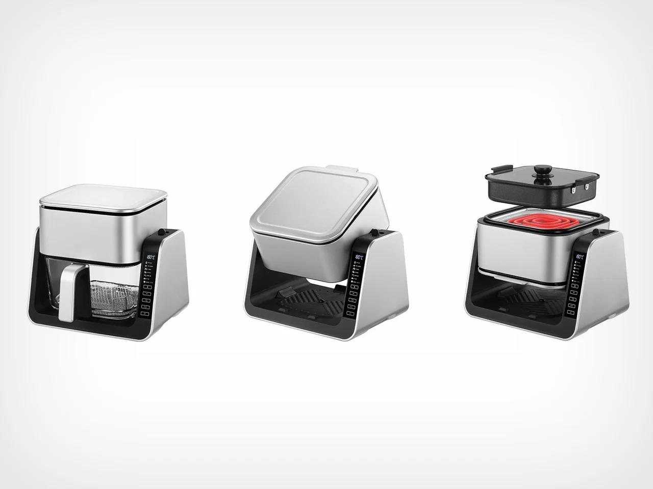 可以翻转180°变成电炉的空气炸锅---酷图编号4