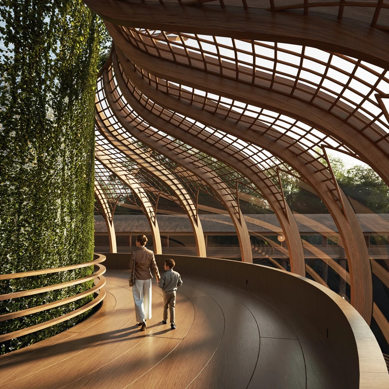 利用竹子和仿生学将人类与自然重新联系起来的亚马逊雨林展馆---酷图编号4