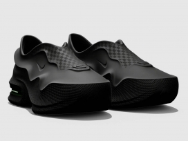 备受追捧的3D打印NIKE AIR MAX 1000黑色拖鞋