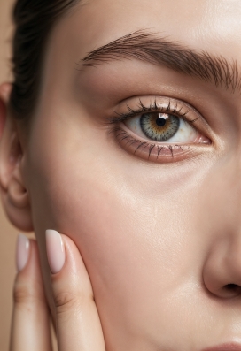 眼部特写与细腻肌肤呈现