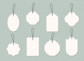 八款简约空白吊牌设计集合